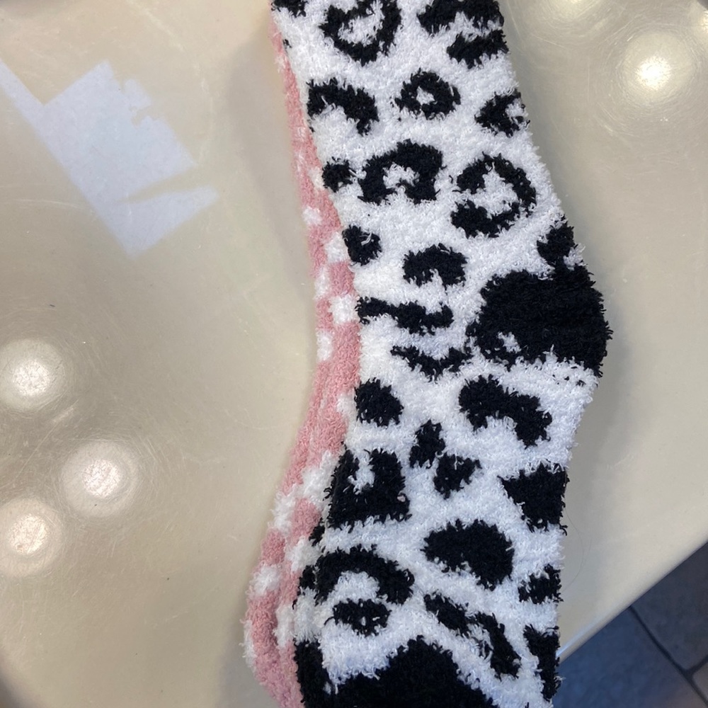 2 pair of fluffy house socks